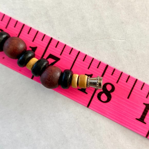 Handmade African Wood Bead Necklace - Picture 5 of 10